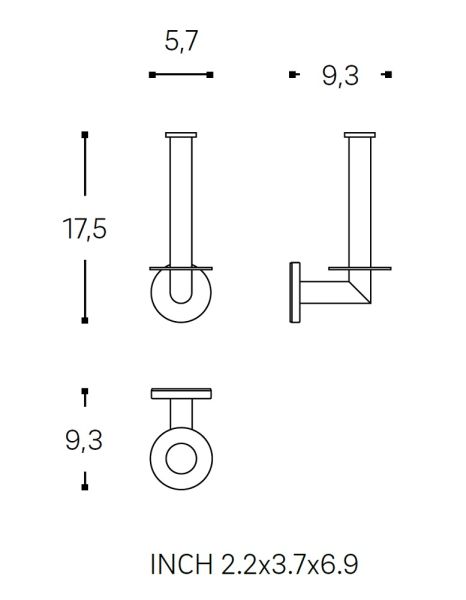 Cosmic Architect S+ Ersatzrollenhalter, edelstahl matt