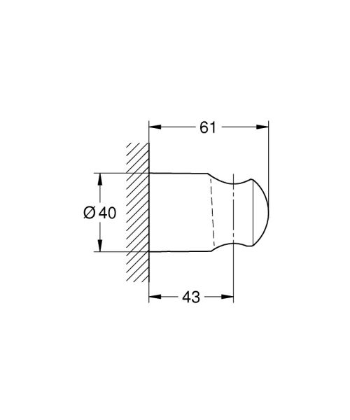 Grohe Vitalio Universal Wandbrausehalter, schwarz matt