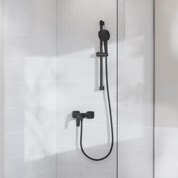 Grohe Tempesta Cube 110 Brausestangenset 60cm, 2 Strahlarten, wassersparend, matt black