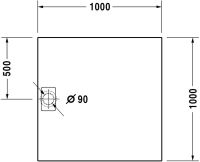 Vorschau: Duravit Stonetto Duschwanne rechteckig 100x100cm, Mineralguss