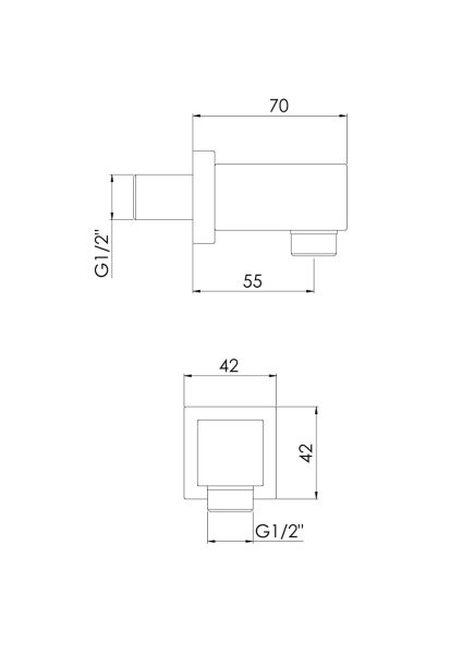 Steinberg Serie 342 Brauseanschlussbogen 1/2