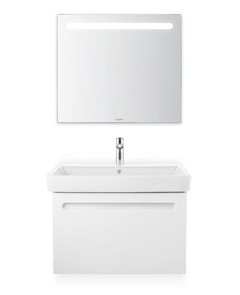 Duravit No.1 Badmöbel-Set 80cm mit Waschtisch, Spiegel, 1 Auszug und Innenschublade