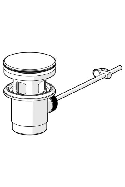 Hansa Zugstangen-Ablaufgarnitur Ø 63mm, mit Ablaufstopfen, chrom