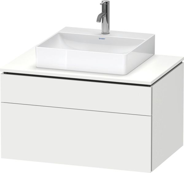 Duravit L-Cube Waschtischunterschrank wandhängend 82x55cm mit 2 Schubladen für Aufsatzbeckenweiß matt LC4880018180000