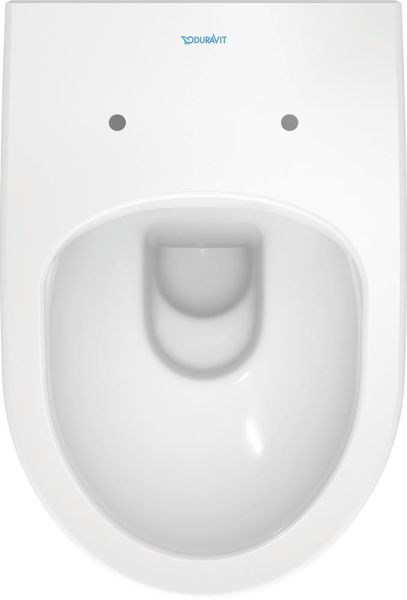 Duravit No.1 Wand-WC Set inkl. WC-Sitz mit Absenkautomatik, 54x37,3cm, oval, rimless, weiß