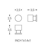 Vorschau: Cosmic Black & White Haken Ø2,5cm Technische Beschreibung