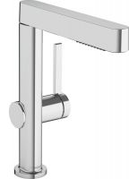 Vorschau: Hansgrohe Finoris Einhebel-Waschtischarmatur 230 mit Ausziehbrause, 2 Strahlarten und Push-Open Ablaufgarnitur, chrom 76063000