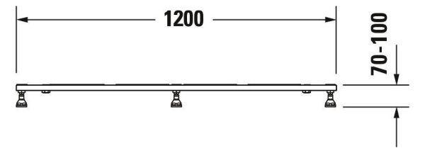 Duravit Tempano Fußgestell höhenverstellbar 70 - 100mm 1200x900x85mm