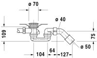 Vorschau: Duravit D-Code Ab- und Überlaufgarnitur rund mit Griffmulden #790226, chrom