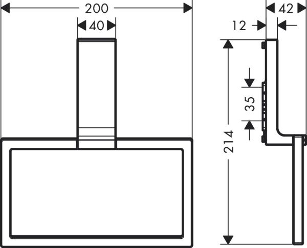 Axor Universal Rectangular Handtuchring, stainless steel optic