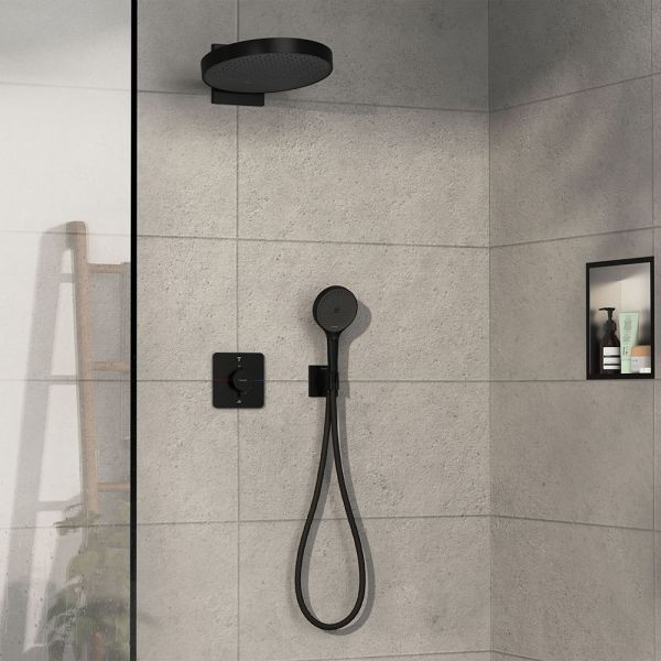 Hansgrohe ShowerSelect Comfort Q Thermostat Unterputz für 2 Verbraucher, schwarz matt