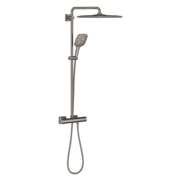 Grohe Rainshower SmartActive 310 Cube Duschsystem Aufputz, hard graphite gebürstet 26837AL0