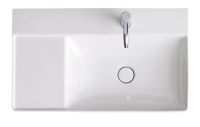 Duravit DuraSquare Waschtisch 80x47cm, mit Hahnloch, Becken rechts, geschliffen, weiß 2349800071