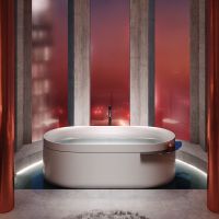 Vorschau: AXOR Suite Freistehende Badewanne oval, 190x85cm, weiß matt