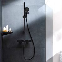 hansgrohe Pulsify Select S Brausesystem 105 3 Strahlarten Relaxation EcoSmart schwarz matt 24262670