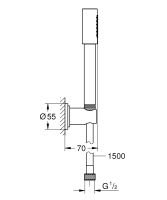 Vorschau: Grohe Rainshower Aqua Stick Wandhalterset, 1 Strahlart, chrom