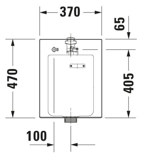 Duravit Starck 2 Spülkasten 3/6L mit Dual Flush, Anschluss links, WonderGliss, weiß