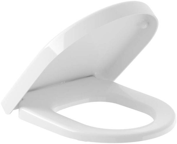 Villeroy&Boch Architectura WC-Sitz Compact, Scharniere aus Edelstahl, oval, weiß