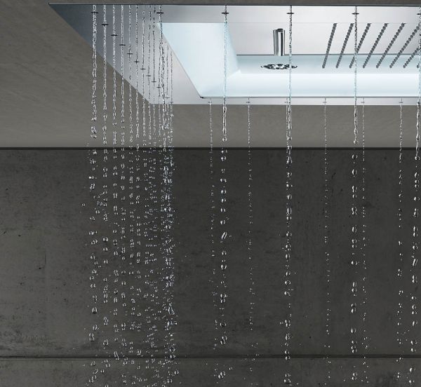 Grohe Rainshower Aqua 40" AquaSymphony Deckenbrause mit LED-Beleuchtung, 6+ Strahlarten, chrom