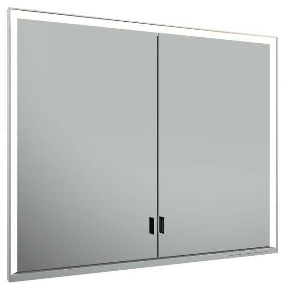 Keuco Royal Lumos Spiegelschrank für Wandeinbau, 2 lange Türen, 90x73,5cm 14313172301