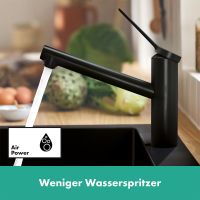 Vorschau: Hansgrohe Zesis M33 Küchenarmatur 150 Niederdruck, schwarz matt 74806670