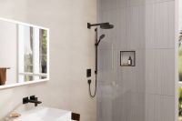 Vorschau: Hansgrohe XtraStoris Individual Wandnische mit Designrahmen 300/300/100, weiß matt/schwarz matt