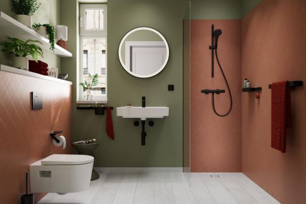 Hansgrohe EluPura Original S Wand WC Set mit AquaChannel Flush und WC-Sitz, weiß