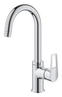 Vorschau: Grohe BauLoop Einhand-Waschtischbatterie L-Size mit Push-Open Ablaufgarnitur, chrom