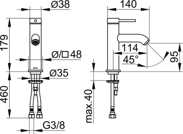 Keuco IXMO Soft Einhebel-Waschtischmischer 100 ohne Zugstange, 59502012100