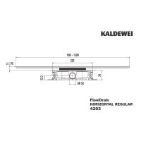 Vorschau: Kaldewei FlowDrain Duschrinnen Ablaufgarnitur horizontal regular 687744800000