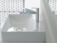 Vorschau: Duravit DuraSquare Waschtisch 60x47cm, mit 1 Hahnloch, geschliffen, weiß