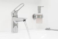 Vorschau: Grohe Eurosmart Einhand-Waschtischbatterie S-Size mit Verbrühschutz, offener Hebelgriff, chrom