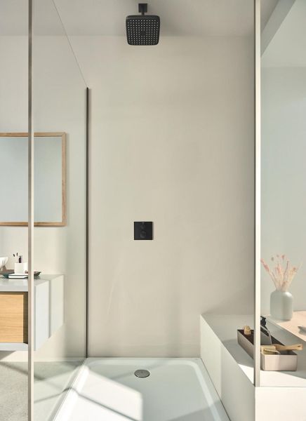 Grohe Grohtherm Thermostat-Brausebatterie eckig, matt black