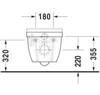 Vorschau: Duravit Starck 3 Wand-WC 54x36cm, oval, Durafix, weiß